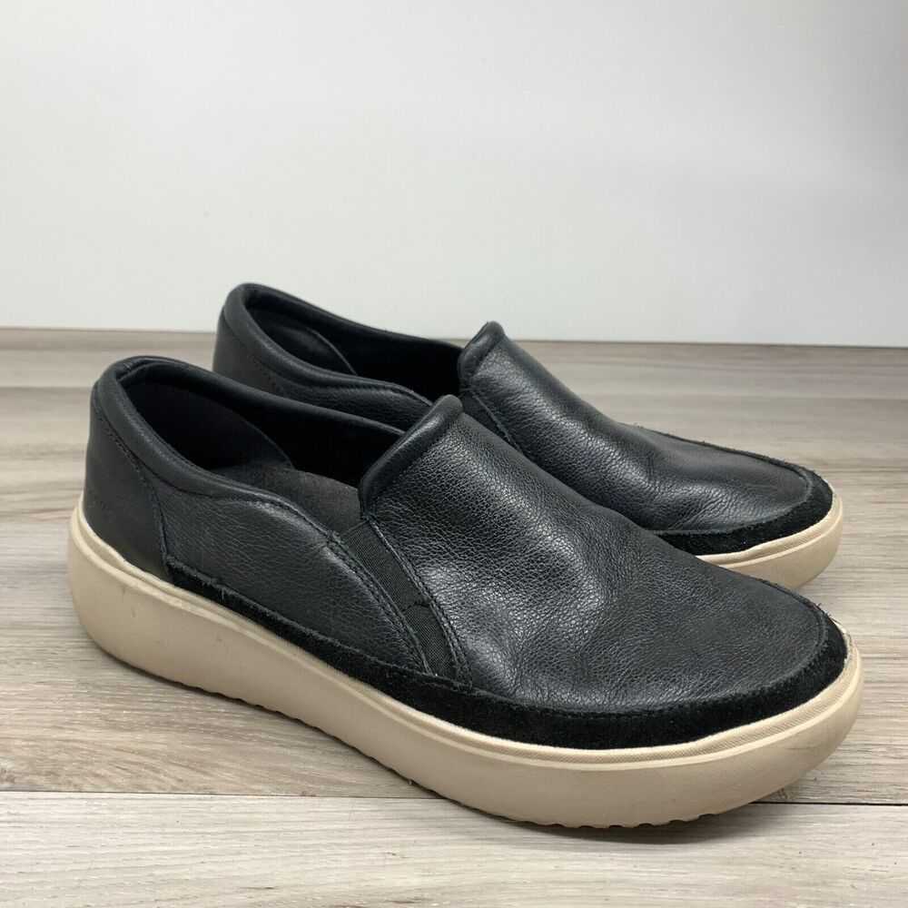 Vionic Womens Kearny Black Laceless Loafers Shoes 8 Slip On Comfort